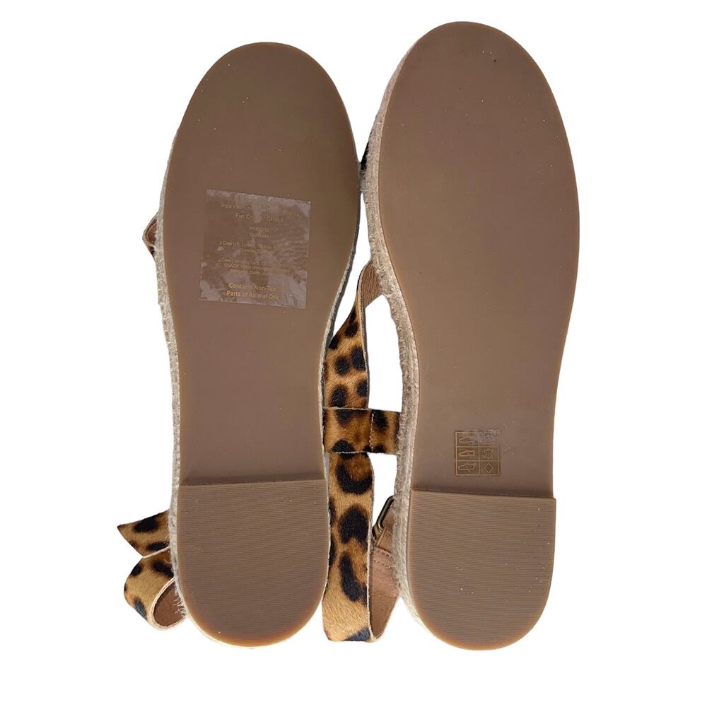 NWOB Madewell The Malia Espadrille Platform Calf Hair Leather Sandals Size 10 - Picture 9 of 11